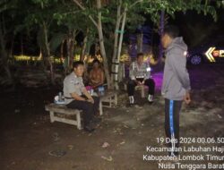 Jaga Keamanan Pasca Pilkada 2024,  Polsek Labuhan Haji Lakukan Patroli Malam