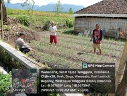 Bhabinkamtibmas Desa Wanasaba Monitoring Program Ketahanan Pangan
