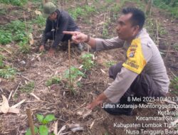 Pengecekan Berkala Ketahanan Pangan Bergizi dilakuan Bhabinkamtibmas Desa Montong Betok