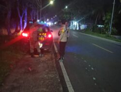 Personel Polsek Wanasaba Lakukan Patroli Malam Jaga Kamtibmas 