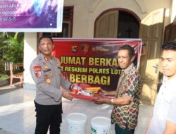 Melalui Program Jum’at Berkah Kapolres Lotim Serahkan Bantuan ke Gereja Bait Allah