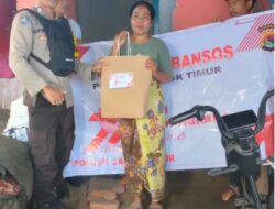 Bhabinkamtibmas Gereneng Salurkan Bansos dan Imbau Warga Jaga Kamtibmas