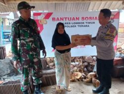 Bhabinkamtibmas dan Babinsa Desa Kalianyar Beri Bantuan Sosial Sambut HUT Bhayangkara ke-79