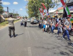 Polsek Masbagik Laksanakan Pengaturan Lalu Lintas di Depan SMPN 1 Masbagik