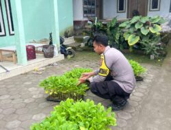 Bhabinkamtibmas Desa Kumbang Laksanakan Silaturahmi dan Monitoring Ketahanan Pangan