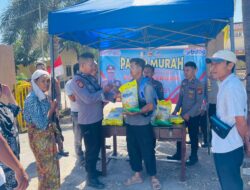 Sambut HUT RI ke-80 Polsek Keruak Gelar Pasar Murah